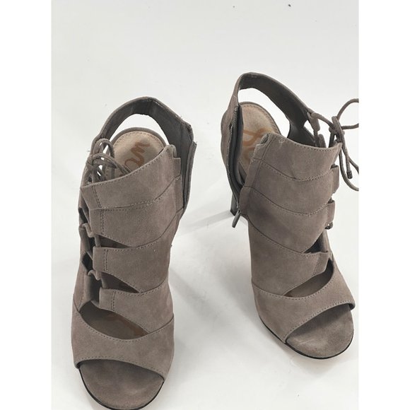 SAM EDELMAN PALMA ANKLE BOOTIE HIGH HEEL SUEDE SANDAL SIZE 8 - Picture 2 of 5